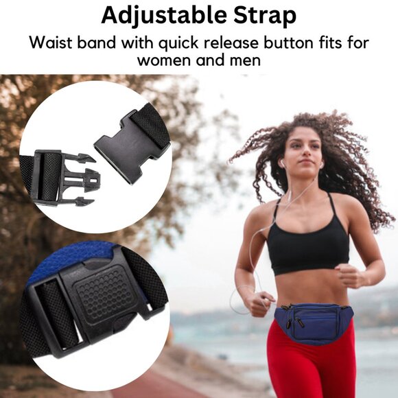 Men Women Fanny Pack Belt waist Bag Crossbody Sling Shoulder Travel Sport Pouch - Picture 4 of 5